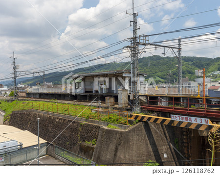 近鉄道明寺線の柏原南口駅 126118762