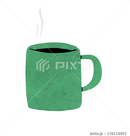 水彩の手書きのマグカップのイラスト 水彩の手書きのマグカップのイラスト 126118801