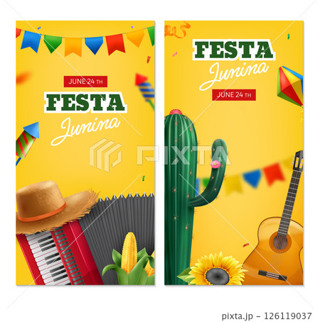 Festa Junina Vertical Banner Collection 126119037