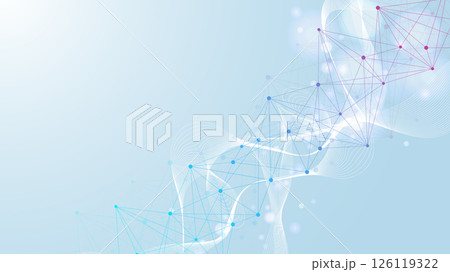 Molecular structure DNA, atom, neurons. Science concept for your design. Connected lines with dots. Medical, technology, chemistry, science background. illustration 126119322