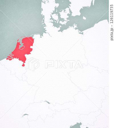 Map of Germany - Netherlands 126119735