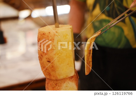 Freshly Carved Pineapple with a Hint of Spice Freshly Carved Pineapple with a Hint of Spice 126119766
