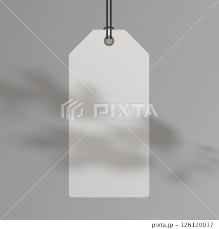 Minimalist Blank Tag with Soft Shadow Overlay on Neutral Background for Branding, Pricing, and Product Design. Vector illustration Minimalist Blank Tag with Soft Shadow Overlay on Neutral Background for Branding, Pricing, and Product Design. Vector illustration 126120017