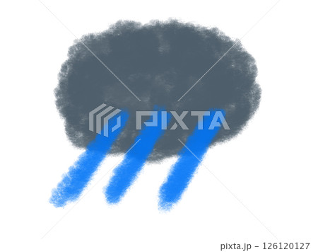 雨のイラスト（JPEG/PNG) 126120127