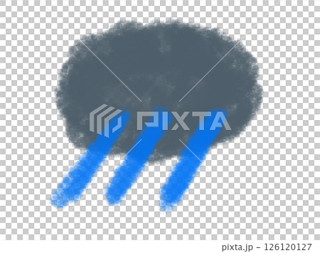 雨のイラスト（JPEG/PNG) 126120127