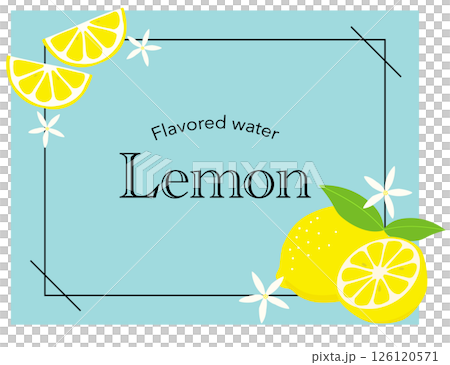 Lemon and lemon flower frame Lemon and lemon flower frame 126120571