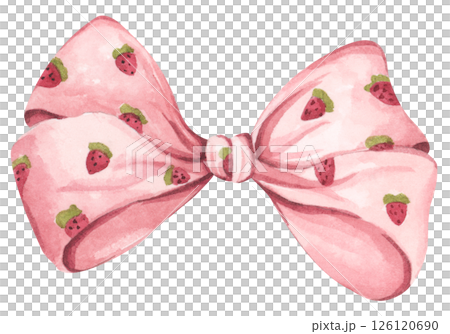 Coquette Strawberry Bow Watercolor in Autumn Garden with Soft Pastel and Feminine Vintage Style Coquette Strawberry Bow Watercolor in Autumn Garden with Soft Pastel and Feminine Vintage Style 126120690