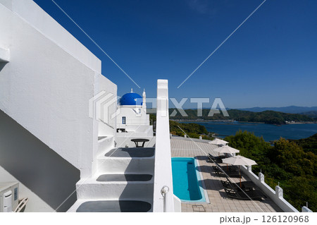 ヴィラ・サントリーニ(高知県土佐市)とそこからの眺め*エーゲ海をイメージしたリゾートホテル ヴィラ・サントリーニ(高知県土佐市)とそこからの眺め*エーゲ海をイメージしたリゾートホテル 126120968
