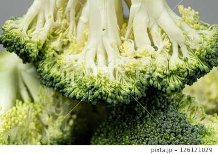 Natural Green Broccoli Vegetable Texture Macro 126121029