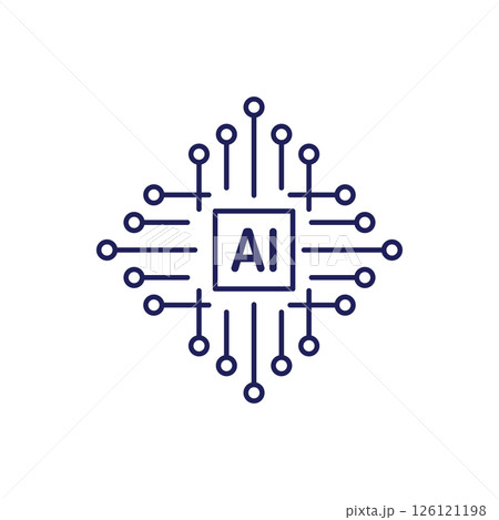 Ai chip icon 126121198