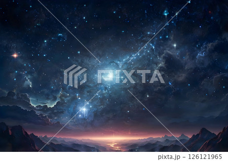 galaxy in a free space 126121965