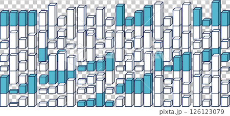 棒グラフのグラフィック素材イラストセット 126123079