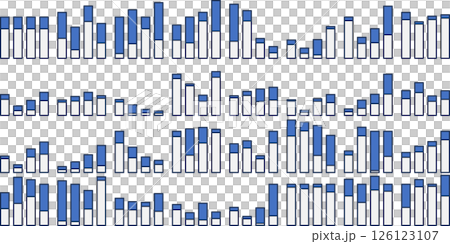 Bar graph graphic material illustration set 126123107