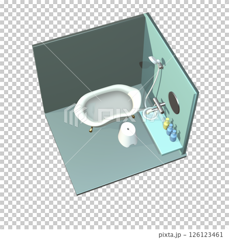 使用 3D 建模建立的浴室 126123461