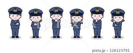 いろいろな人物セット_困惑_運転手 いろいろな人物セット_困惑_運転手 126123791