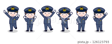 いろいろな人物セット_喜び_運転手 いろいろな人物セット_喜び_運転手 126123793