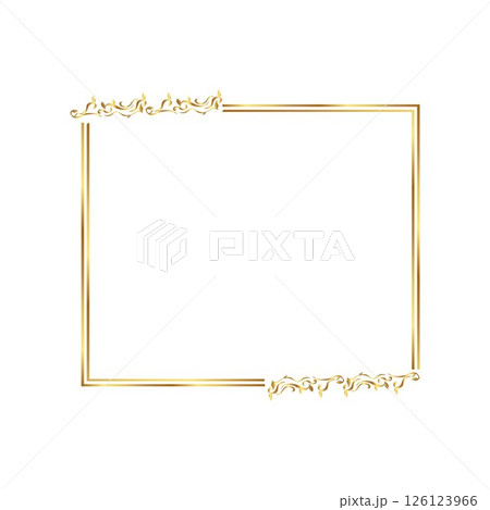 Golden warm gold border frame Golden warm gold border frame 126123966