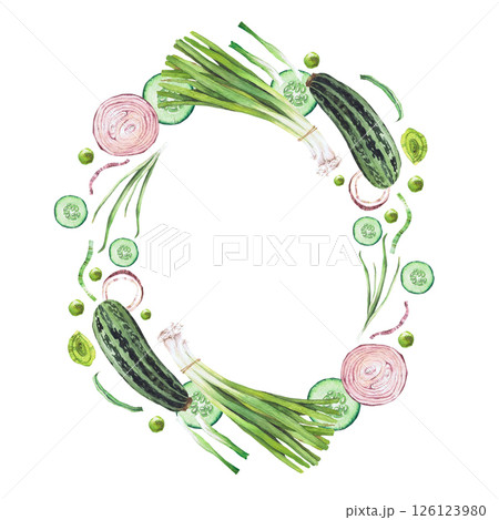 Watercolor illustration of vegetables. Hand-drawn set from isolated clip art on a white background. Bright and juicy pictures of realistic watercolor vegetables for menus, signs, packaging, textiles Watercolor illustration of vegetables. Hand-drawn set from isolated clip art on a white background. Bright and juicy pictures of realistic watercolor vegetables for menus, signs, packaging, textiles 126123980