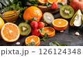 Vitamin C Foods. Generative AI 126124348