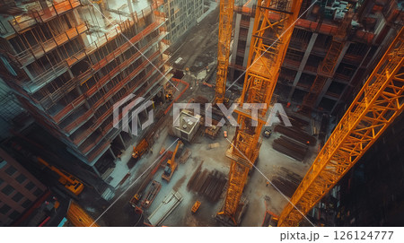 building under construction, industrial development, construction site engineering 126124777