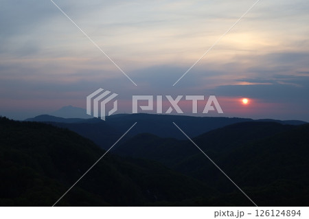 城ヶ倉から見る夕景 126124894