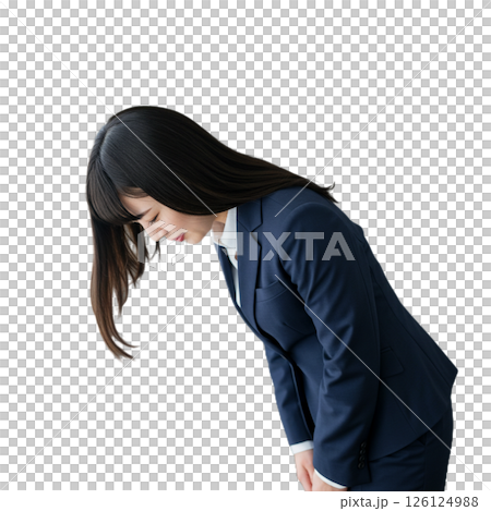 謝罪する女性 126124988