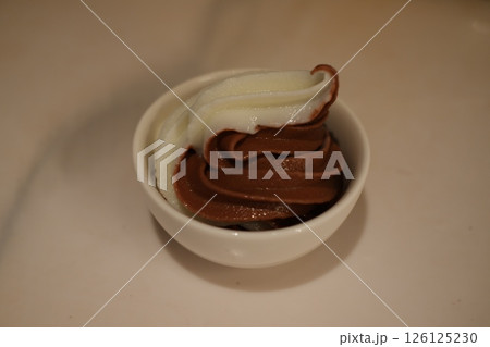 Swirl of Chocolate and Vanilla Soft Serve 126125230