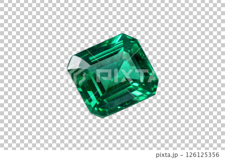 Vibrant Green Emerald Gemstone 126125356
