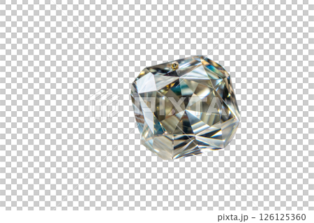 Diamond Gemstone on Black Background 126125360