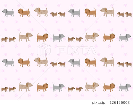 犬のシームレスパターン　B-4 126126008