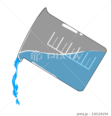 ビーカーで水を注ぐのイラスト素材 [126126294] - PIXTA