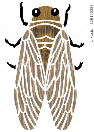 シンプルなセミのベクターイラスト 126126385