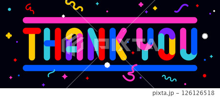 Thank you. Funny banner, speech bubble, poster sticker concept. Geometric colorful style for fun, bright night party, with text Thank you. Phrase, text, message Thank you. Vector Illustration Thank you. Funny banner, speech bubble, poster sticker concept. Geometric colorful style for fun, bright night party, with text Thank you. Phrase, text, message Thank you. Vector Illustration 126126518