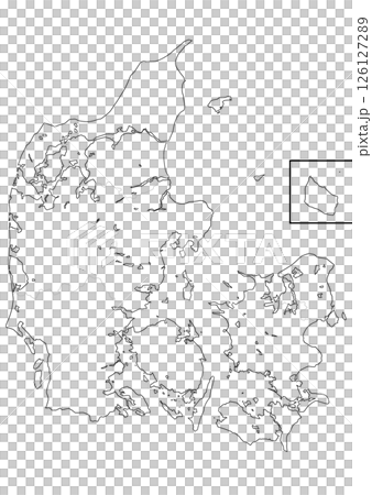 Blank map of Denmark 126127289