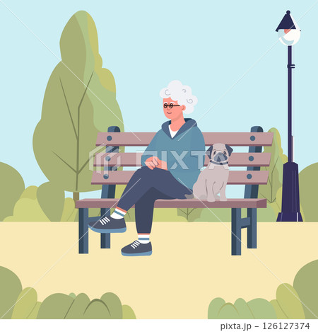 Retirement Dog Activity Retired people Park Health Retirement Dog Activity Retired people Park Health 126127374