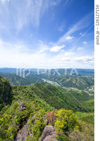 瀬戸岩の先端から眺める　景色（東海自然歩道　愛知県新城市） 126127550
