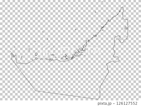 空白地圖阿拉伯聯合大公國 126127552