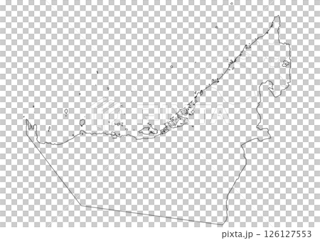 空白地圖阿拉伯聯合大公國 126127553