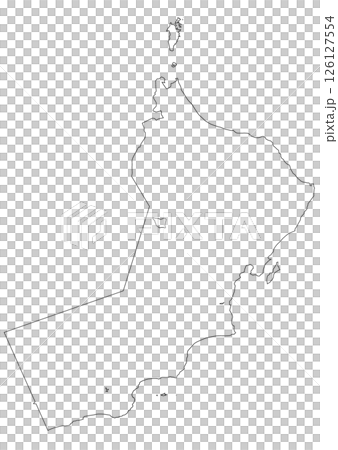 白地図　オマーン 126127554