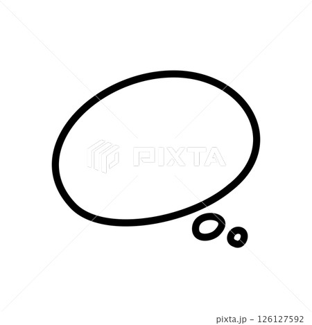 シンプルな楕円の吹き出し 126127592
