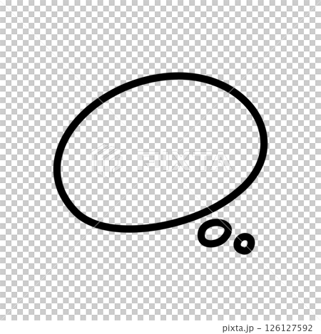 シンプルな楕円の吹き出し 126127592