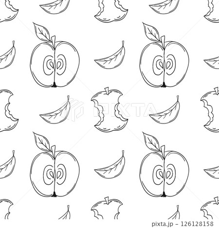 Monochrome cute pattern. Pattern for textiles in hand draw style 126128158