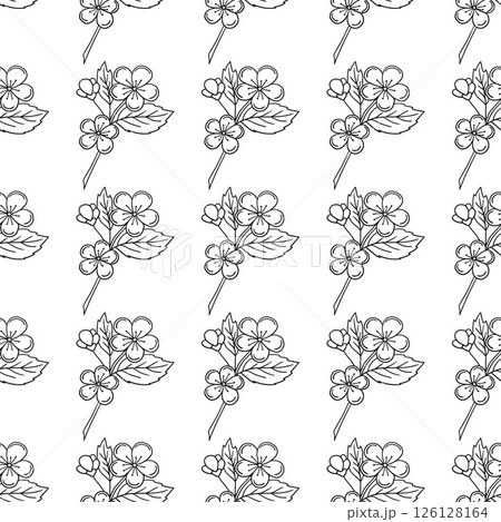 Monochrome cute pattern. Pattern for textiles in hand draw style Monochrome cute pattern. Pattern for textiles in hand draw style 126128164