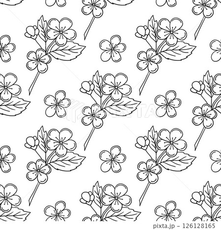 Monochrome cute pattern. Pattern for textiles in hand draw style Monochrome cute pattern. Pattern for textiles in hand draw style 126128165