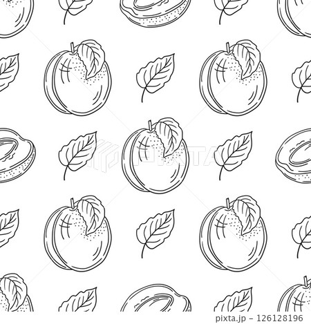 Monochrome cute pattern. Pattern for textiles in hand draw style Monochrome cute pattern. Pattern for textiles in hand draw style 126128196