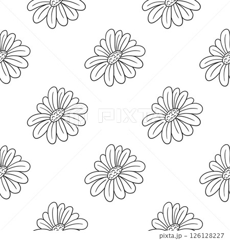 Monochrome cute pattern. Pattern for textiles in hand draw style Monochrome cute pattern. Pattern for textiles in hand draw style 126128227