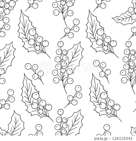 Monochrome cute pattern. Pattern for textiles in hand draw style Monochrome cute pattern. Pattern for textiles in hand draw style 126128342