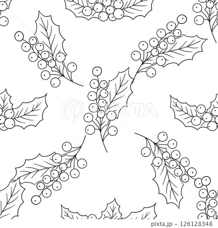 Monochrome cute pattern. Pattern for textiles in hand draw style Monochrome cute pattern. Pattern for textiles in hand draw style 126128348