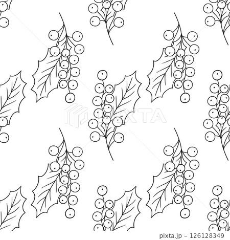 Monochrome cute pattern. Pattern for textiles in hand draw style Monochrome cute pattern. Pattern for textiles in hand draw style 126128349