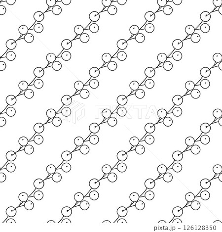 Monochrome cute pattern. Pattern for textiles in hand draw style 126128350